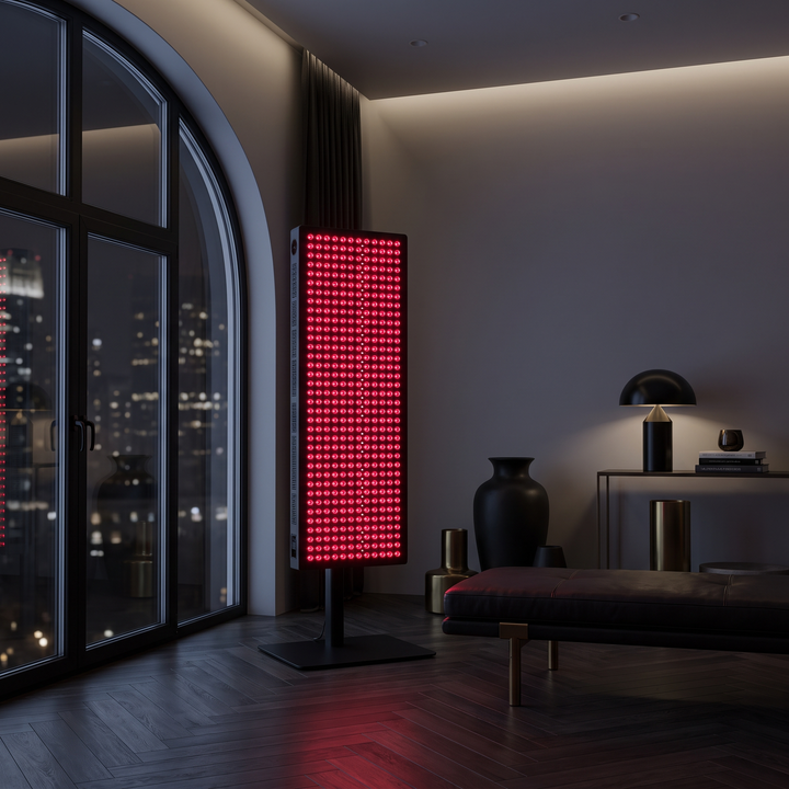 PHYSIOATHLETX red light recovery panel - recovery loft wide shot