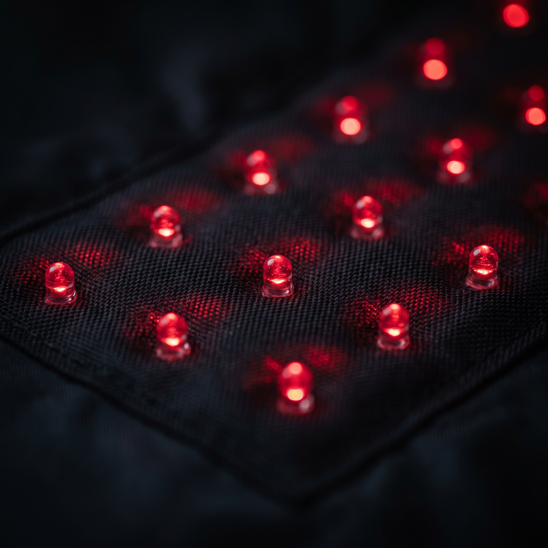 PHYSIOATHLETX Red Light Recovery Wrap - macro LED array detail