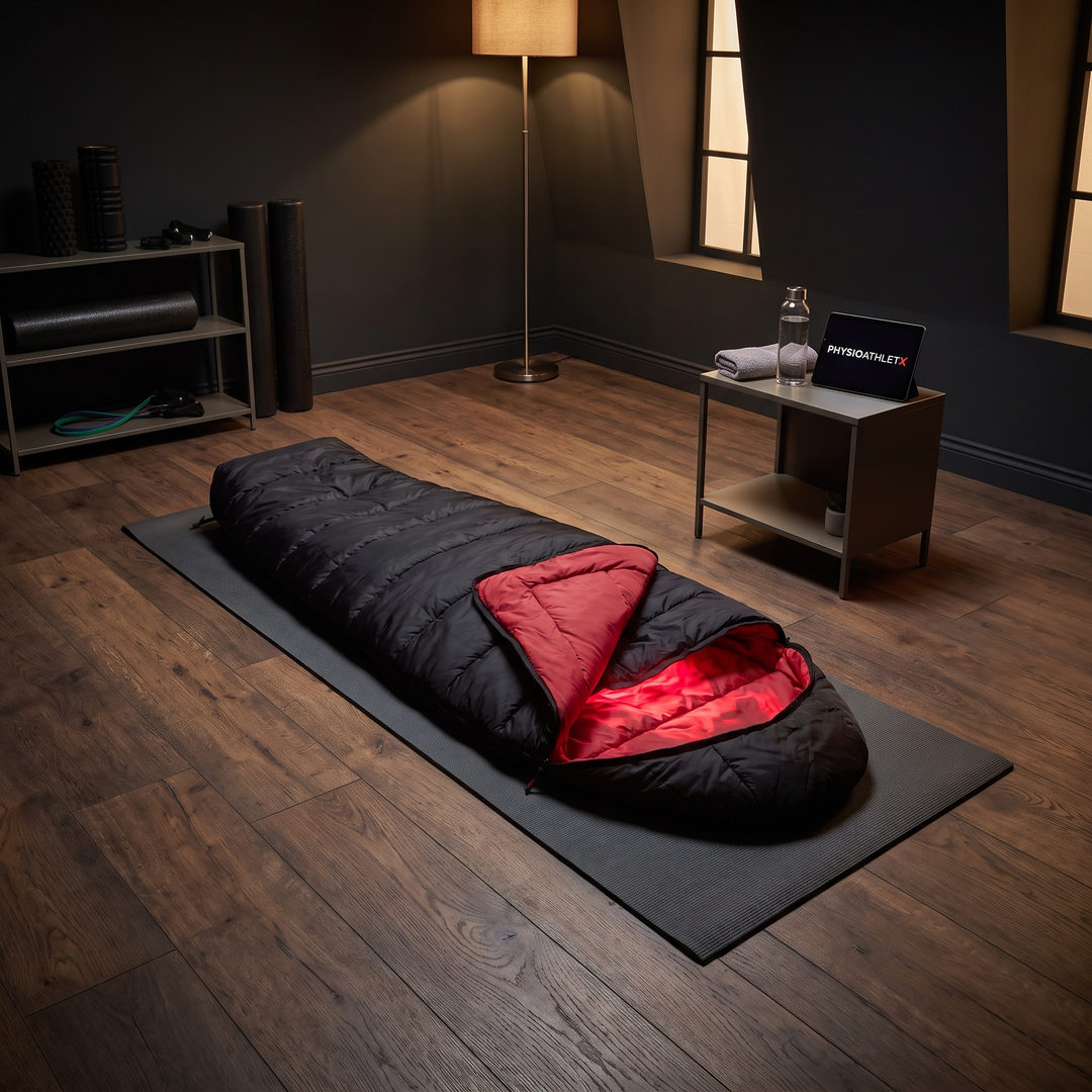 PHYSIOATHLETX Red Light Recovery Wrap - wide lifestyle recovery studio corner