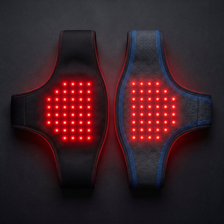 PHYSIOATHLETX Red Light Recovery Belt - black and blue color options