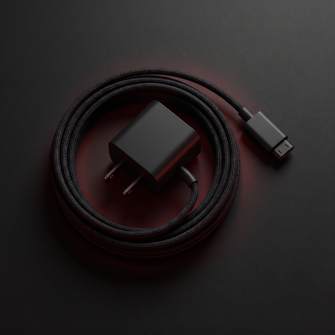 PHYSIOATHLETX Red Light Recovery Belt - power cable and adapter