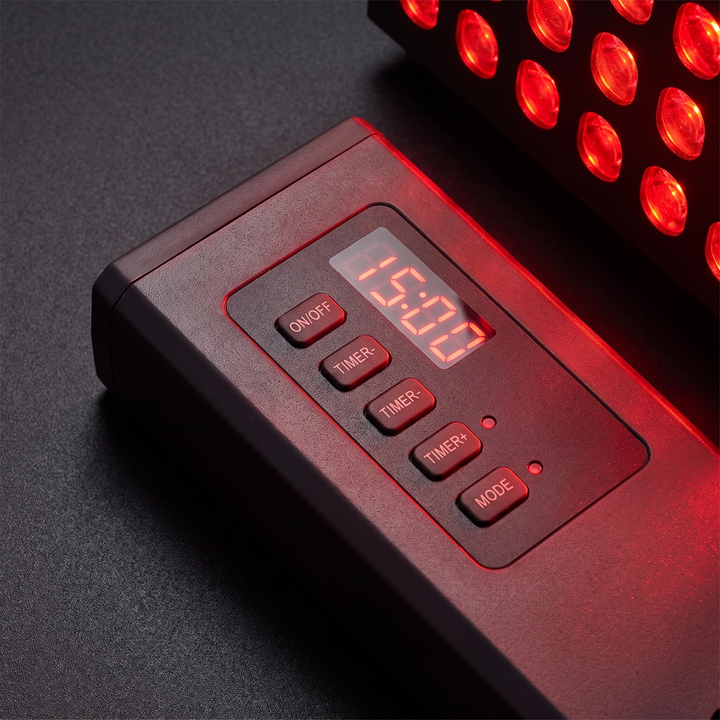 PHYSIOATHLETX red light recovery panel - control panel timer detail