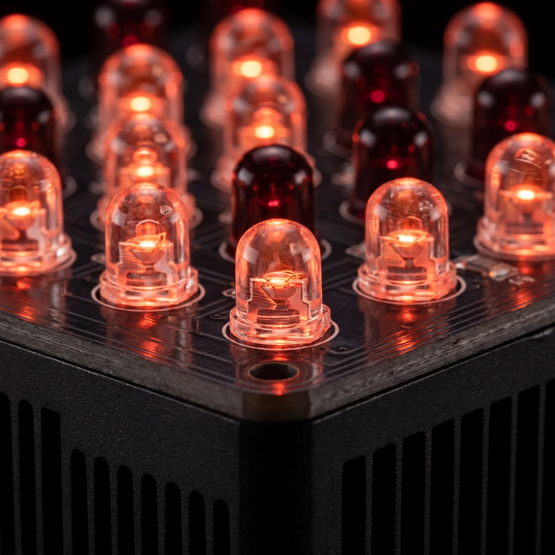 PHYSIOATHLETX red light recovery panel - LED array macro detail