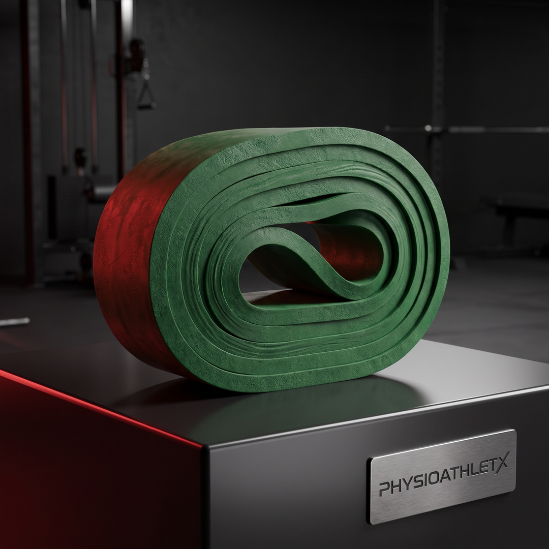 Heavy-Duty Stackable TPE Resistance Band Anti-Snap Elastic Exercise Band Set - Green Resistance Level - Home Gym Strength Training