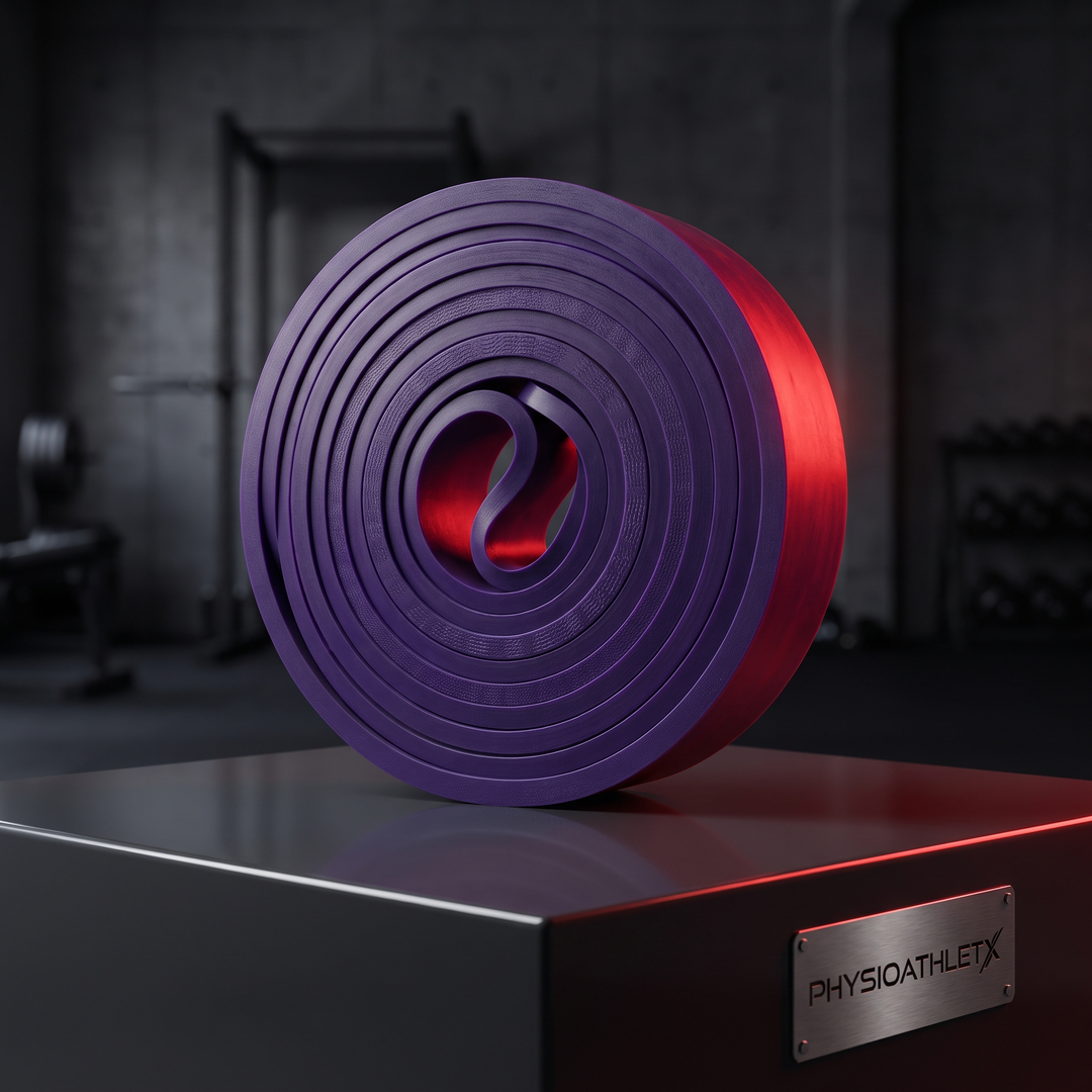Heavy-Duty Stackable TPE Resistance Band Anti-Snap Elastic Exercise Band Set - Purple Resistance Level - Home Gym Strength Training