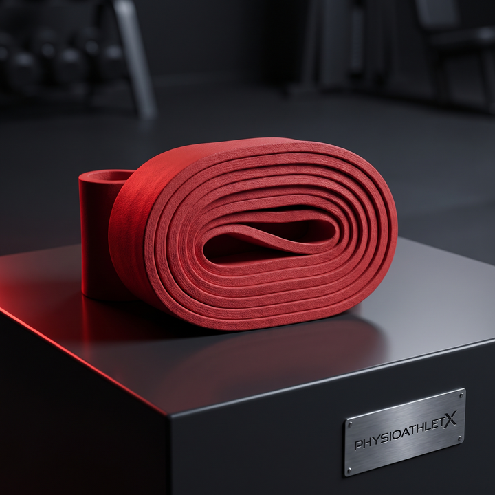 Heavy-Duty Stackable TPE Resistance Band Anti-Snap Elastic Exercise Band Set - Red Resistance Level - Home Gym Strength Training
