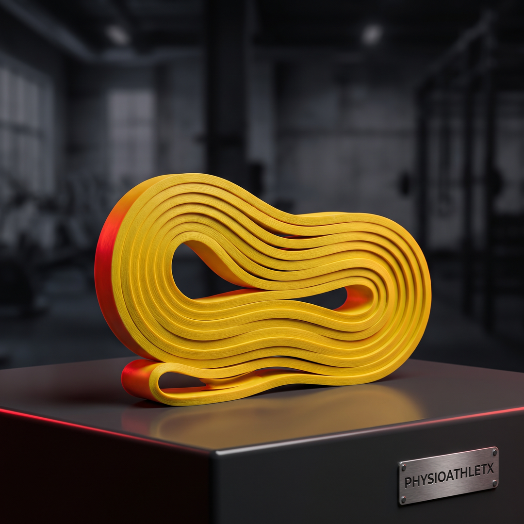Heavy-Duty Stackable TPE Resistance Band Anti-Snap Elastic Exercise Band Set - Yellow Resistance Level - Home Gym Strength Training