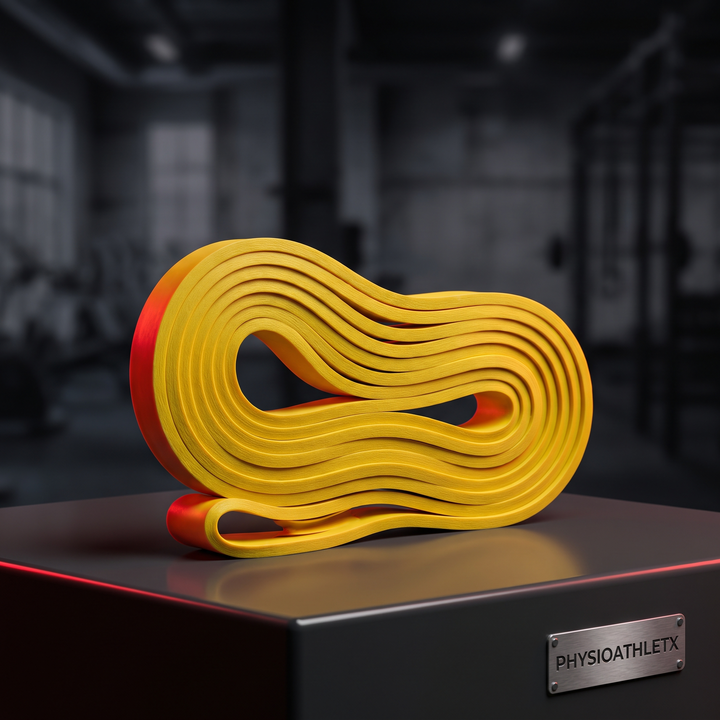 Heavy-Duty Stackable TPE Resistance Band Anti-Snap Elastic Exercise Band Set - Yellow Resistance Level - Home Gym Strength Training