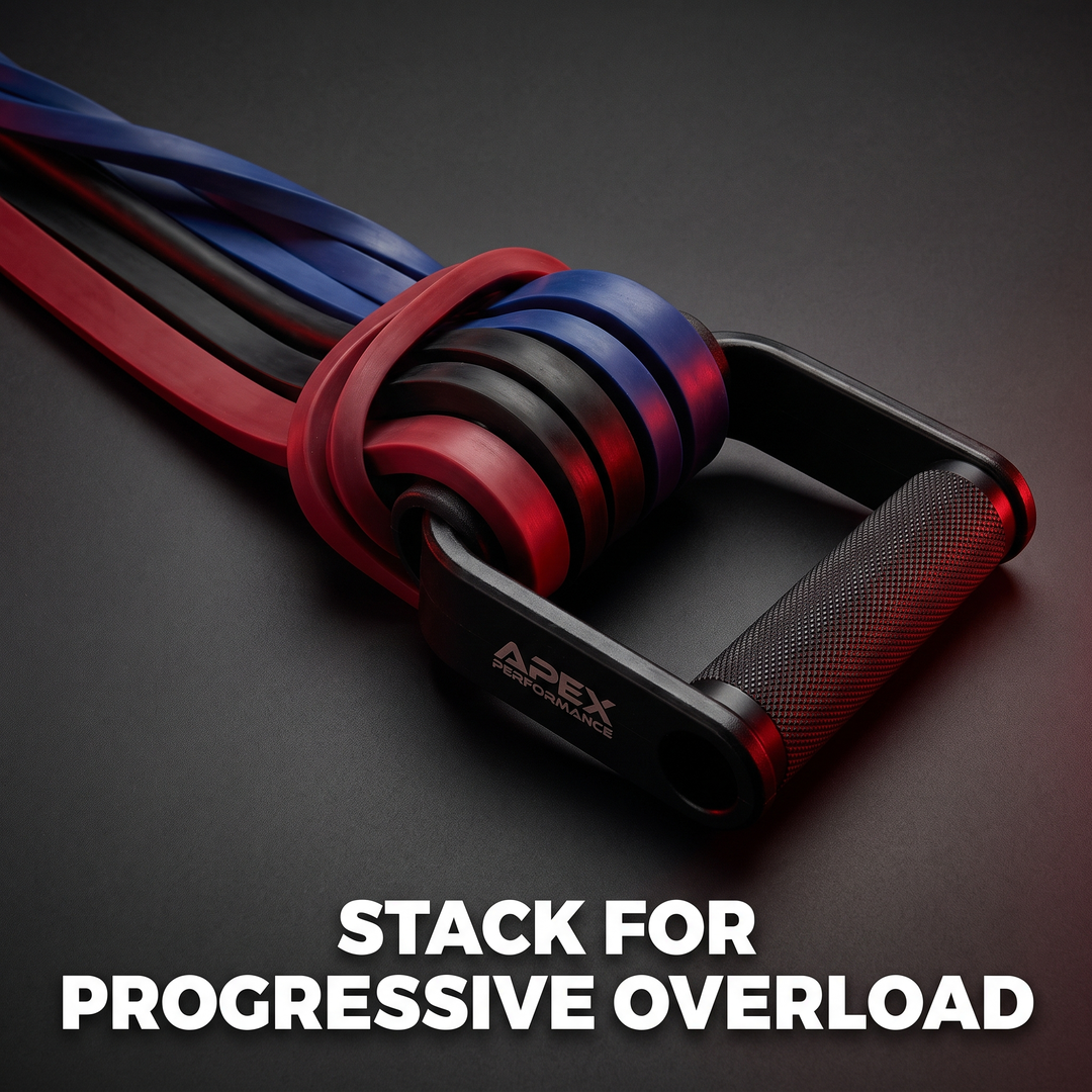 Heavy-Duty Stackable TPE Resistance Band Set - Stackable Combinable Resistance Levels for Progressive Overload