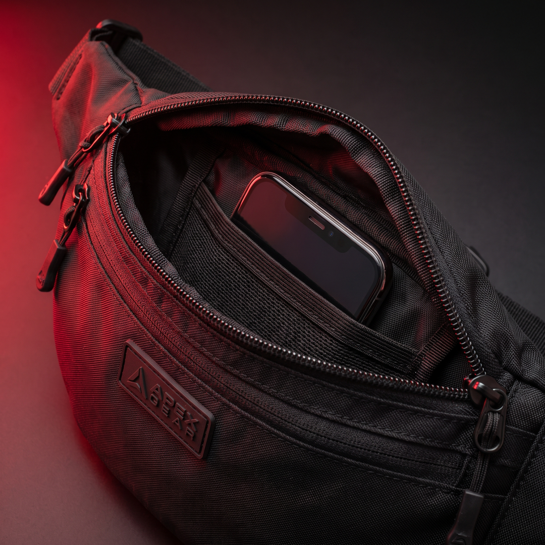 Lightweight Running Waist Bag Waterproof Sports Belt Bag Fitness Phone Holder Gym Cycling Waist Pack for Men Women Outdoor Workout - Black