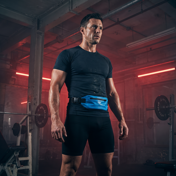 Lightweight Running Waist Bag Waterproof Sports Belt Bag Fitness Phone Holder Gym Cycling Waist Pack for Men Women Outdoor Workout - Blue