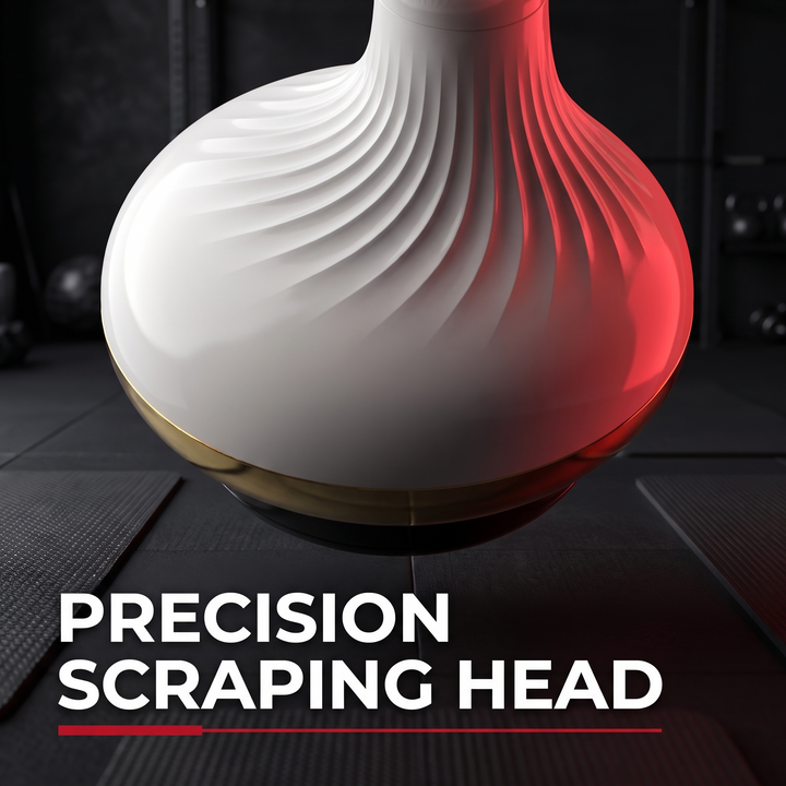 Precision scraping brush head close-up