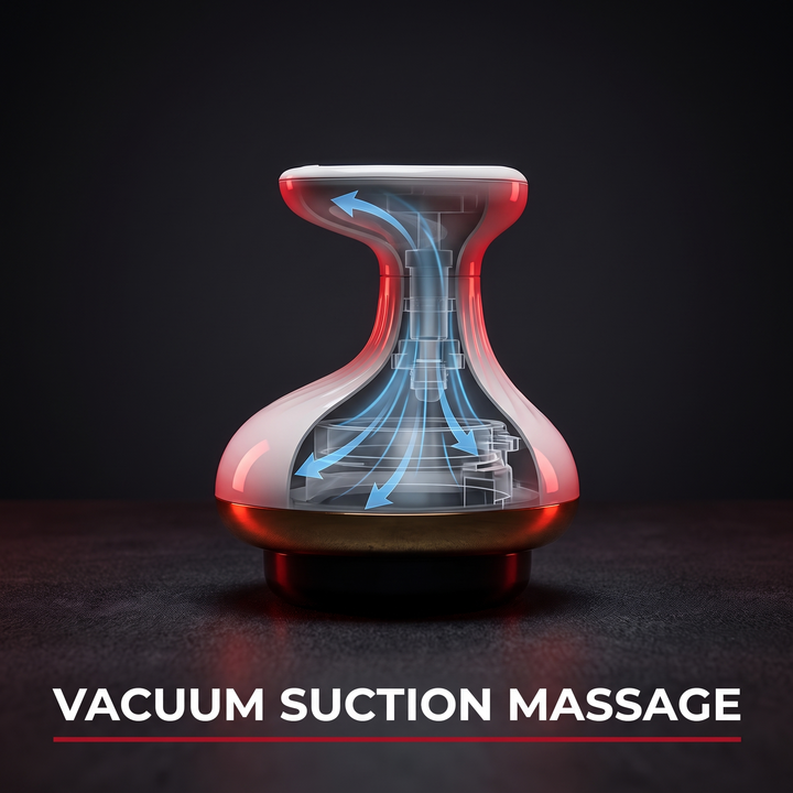 Vacuum suction cupping-style massage function