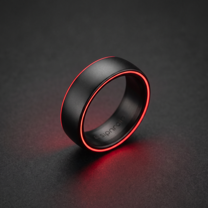 Smart Health Tracking Ring Heart Rate Blood Oxygen Skin Temperature Monitor 5ATM Waterproof Fitness Ring - Black Smart Ring