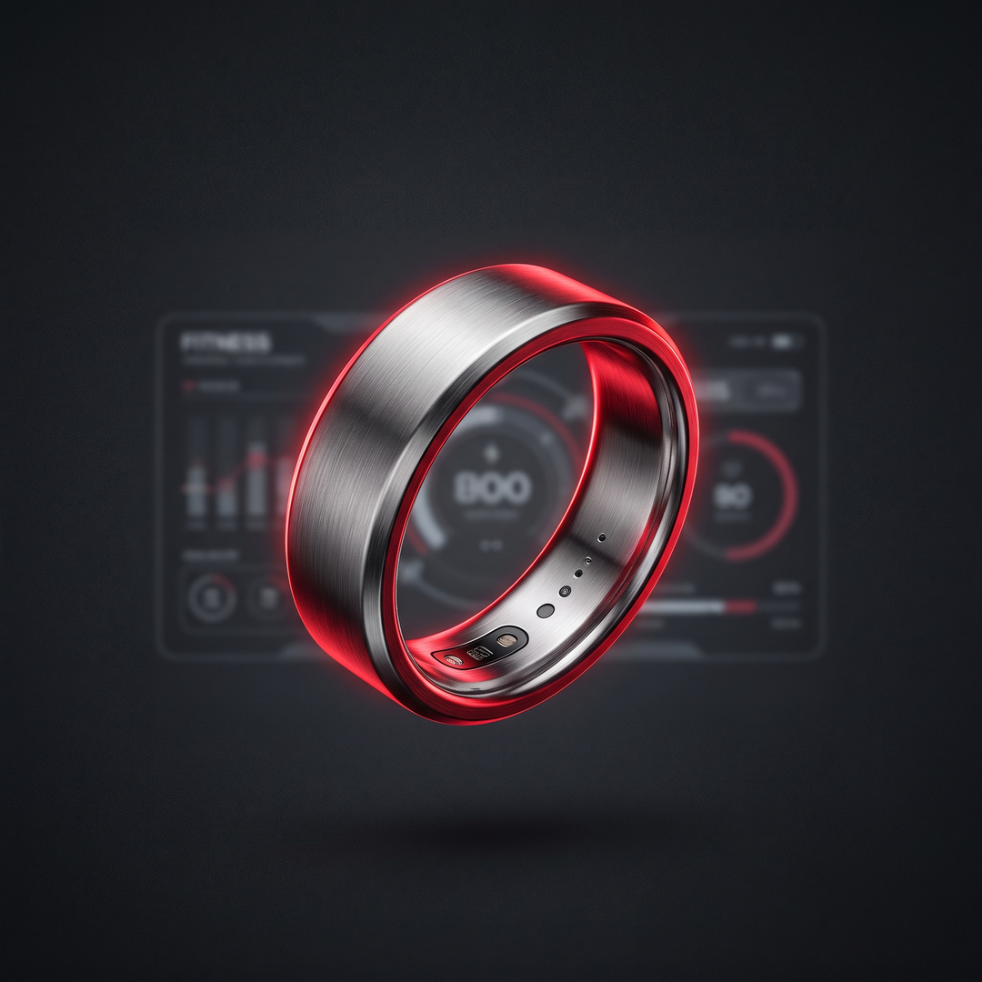 Smart Health Tracking Ring Heart Rate Blood Oxygen Skin Temperature Monitor 5ATM Waterproof Fitness Ring - Silver Smart Ring