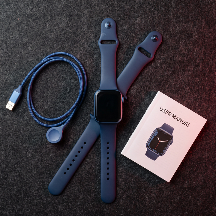Professional Smart Watch for Men Touchscreen Sports Watch with Call Answer Heart Rate Monitor Waterproof Fitness Tracker Business Casual Design - Blue