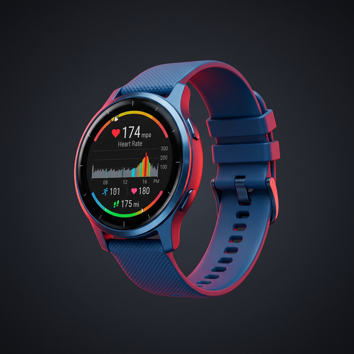 Professional Smart Watch for Men Touchscreen Sports Watch with Call Answer Heart Rate Monitor Waterproof Fitness Tracker Business Casual Design - Blue