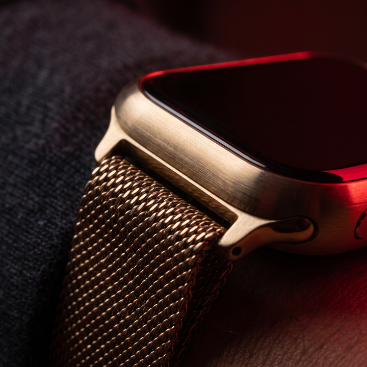 Professional Smart Watch for Men Touchscreen Sports Watch with Call Answer Heart Rate Monitor Waterproof Fitness Tracker Business Casual Design - Gold