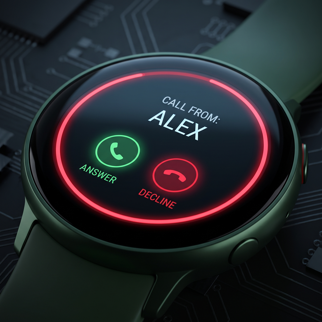 Professional Smart Watch for Men Touchscreen Sports Watch with Call Answer Heart Rate Monitor Waterproof Fitness Tracker Business Casual Design - Green