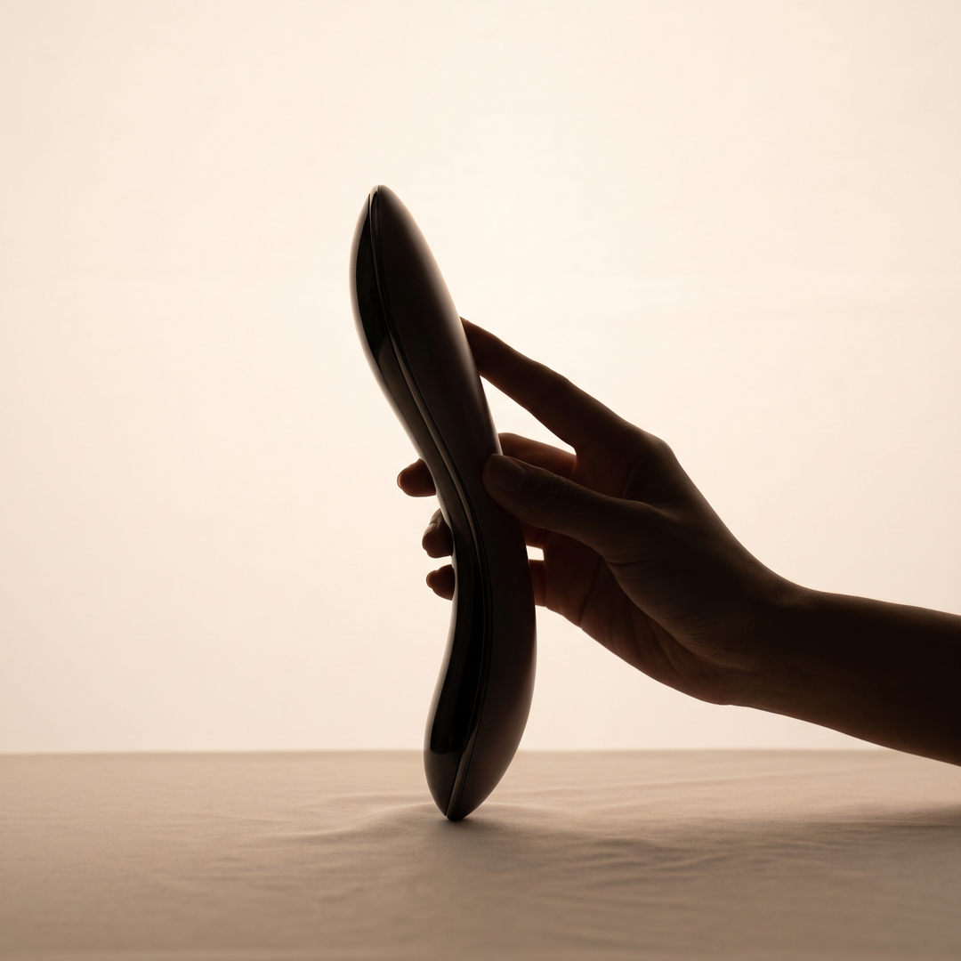PHYSIOATHLETX beauty spa massage device, side profile showing ergonomic curve