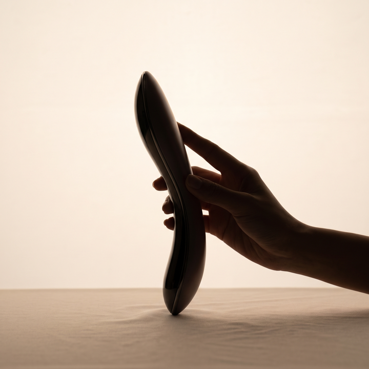 PHYSIOATHLETX beauty spa massage device, side profile showing ergonomic curve