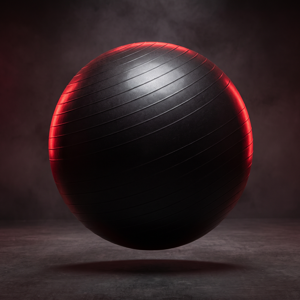 65cm anti-slip fitness stability ball, three-quarter angle studio shot