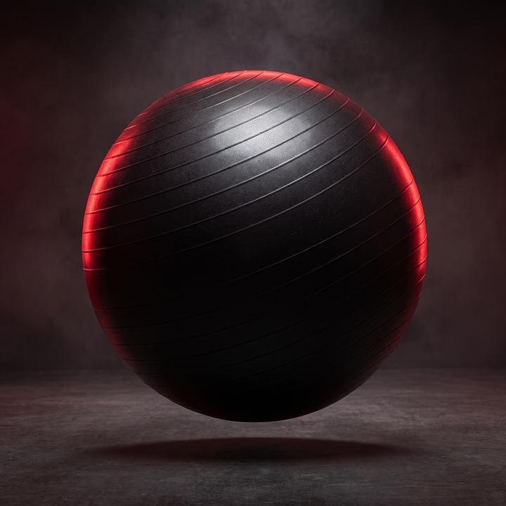 65cm anti-slip fitness stability ball, three-quarter angle studio shot