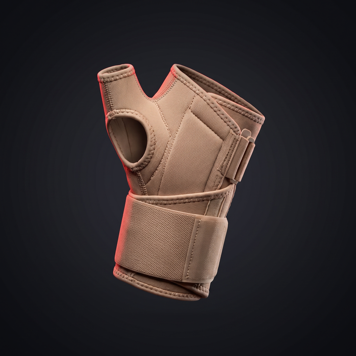 Adjustable Thumb and Wrist Compression Sleeve Splint Liner Tendonitis Arthritis Pain Relief Support Brace for Men and Women Fits Both Hands - Beige
