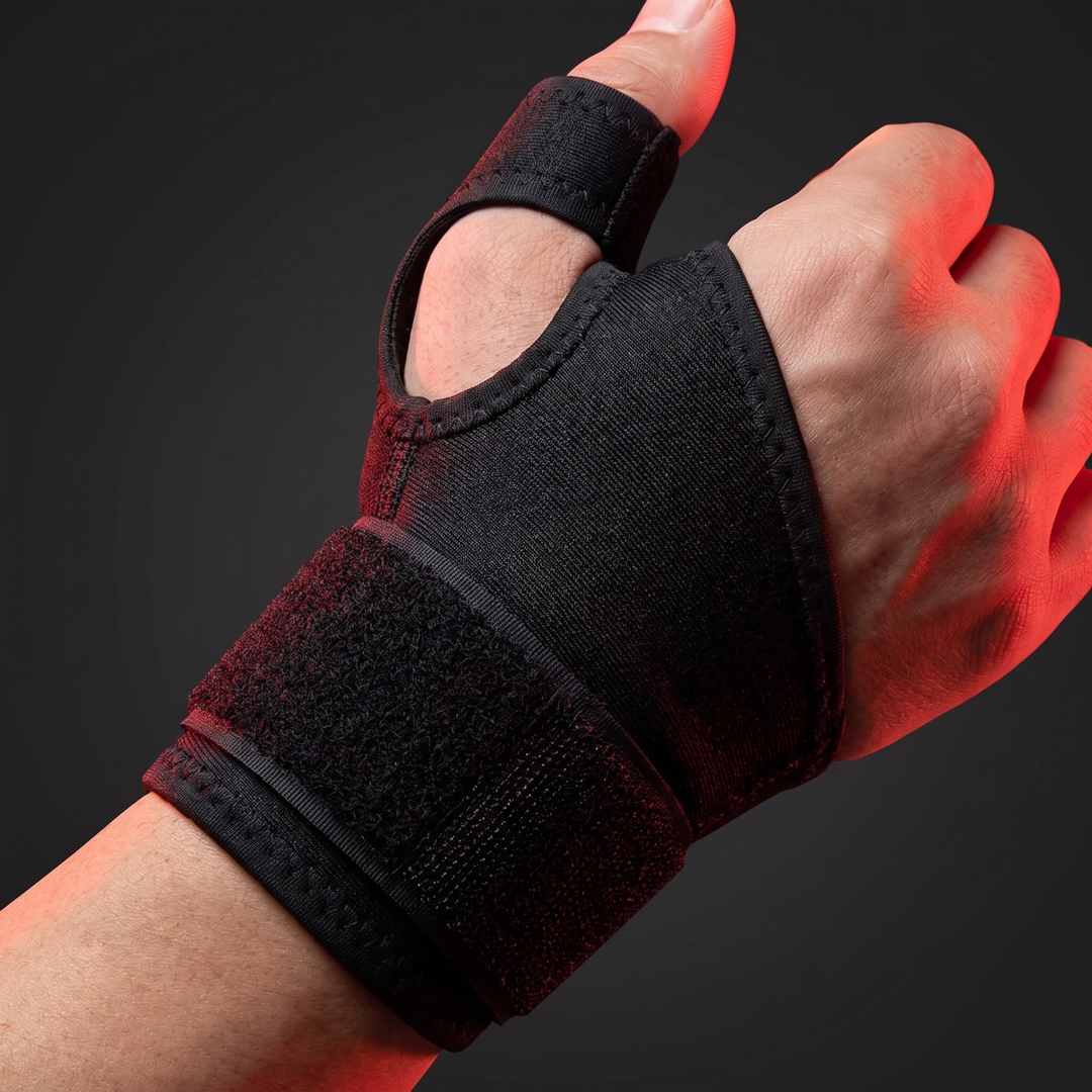 Adjustable Thumb and Wrist Compression Sleeve Splint Liner Tendonitis Arthritis Pain Relief Support Brace for Men and Women Fits Both Hands - Compression Fit Detail