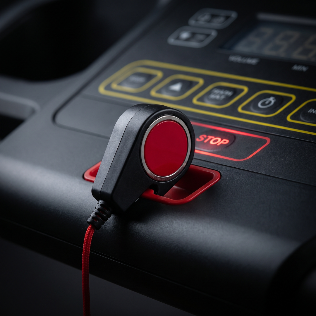 PHYSIOATHLETX Professional Electric Treadmill - Safety Key Detail