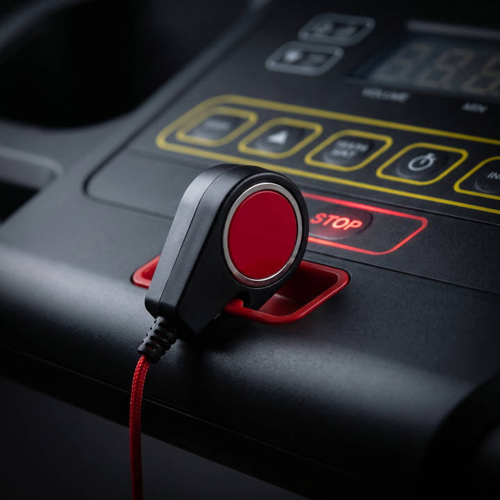 PHYSIOATHLETX Professional Electric Treadmill - Safety Key Detail
