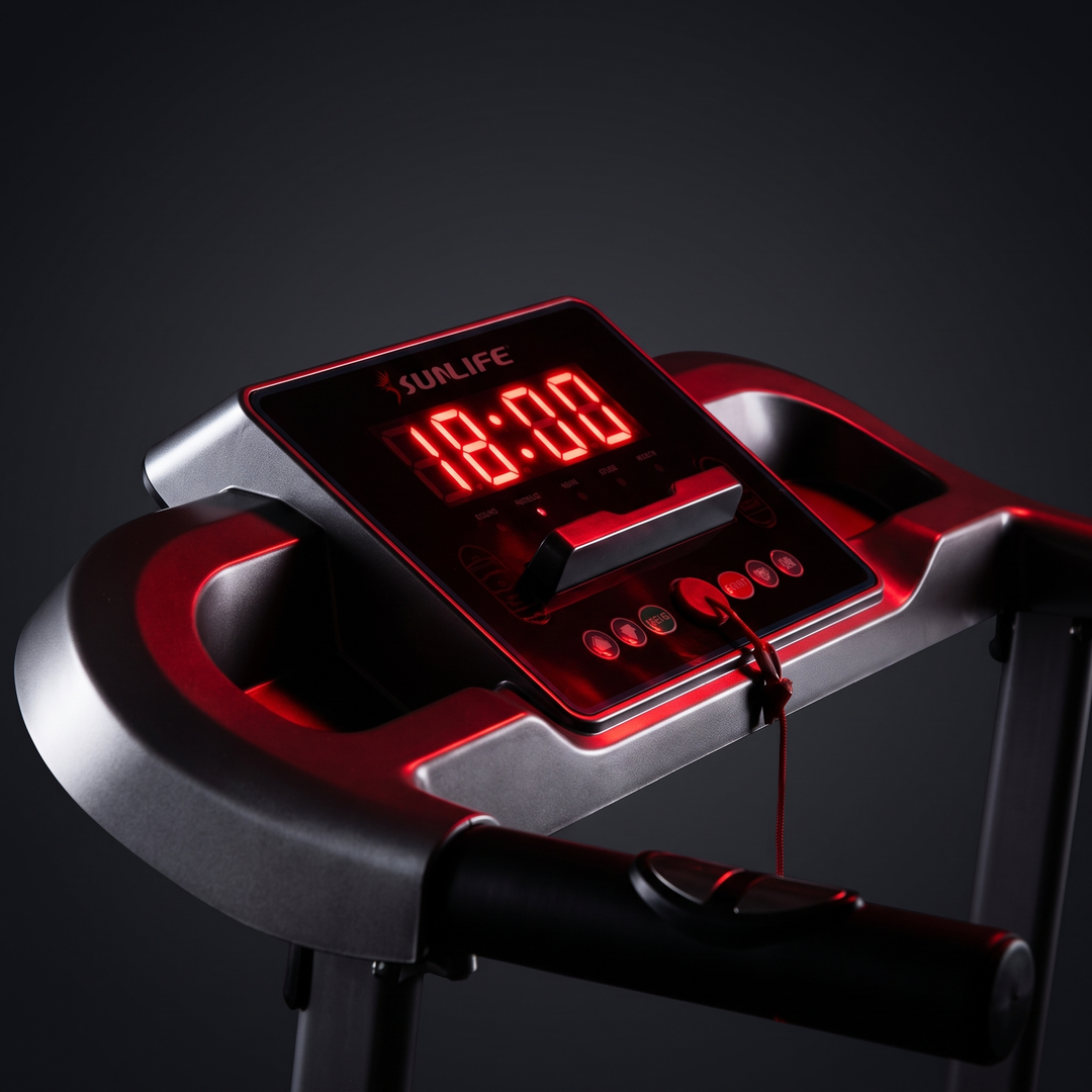 PHYSIOATHLETX Professional Electric Treadmill - Silver, Console Night Mode