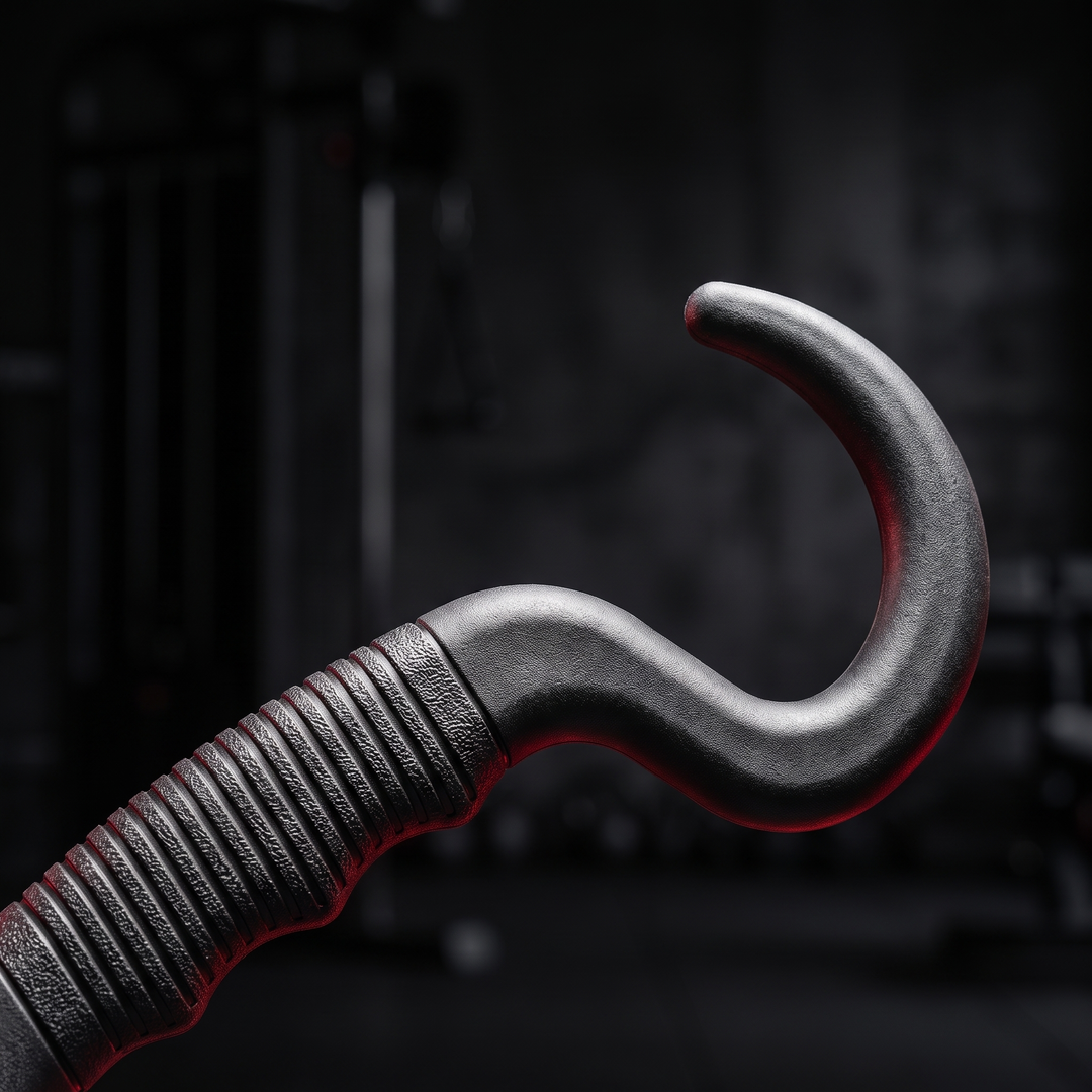 Professional Trigger Point Massage Stick Hook Cane Self Massage Tool Back Muscle Relief Body Massage Therapeutic Tool for Home Gym Recovery Rehabilitation - Hook Grip Detail