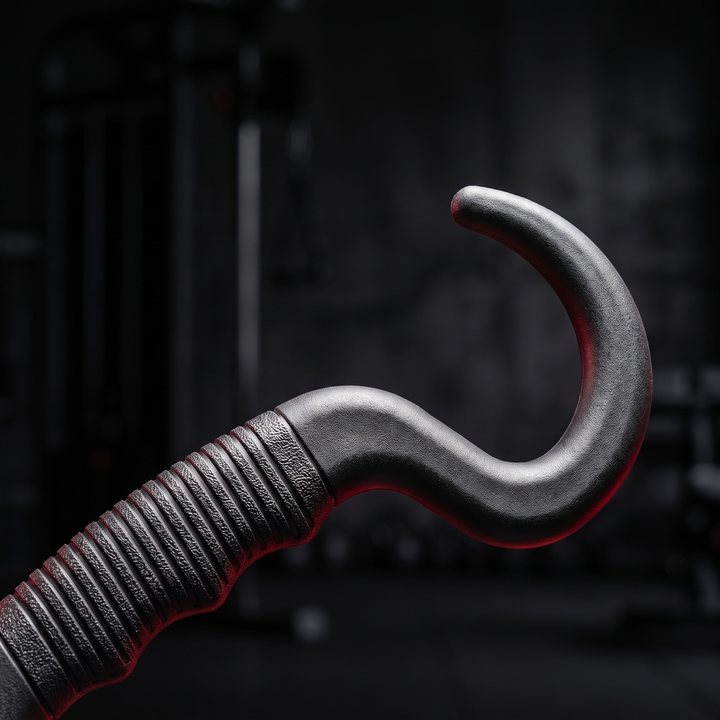 Professional Trigger Point Massage Stick Hook Cane Self Massage Tool Back Muscle Relief Body Massage Therapeutic Tool for Home Gym Recovery Rehabilitation - Hook Grip Detail