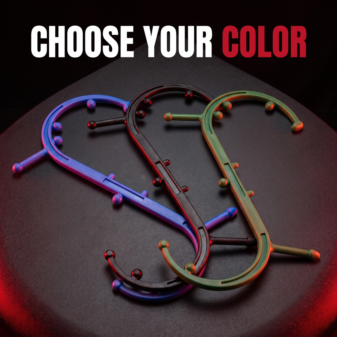 Professional Trigger Point Massage Cane Hook Massager - PHYSIOATHLETX - All Colors, Color Options