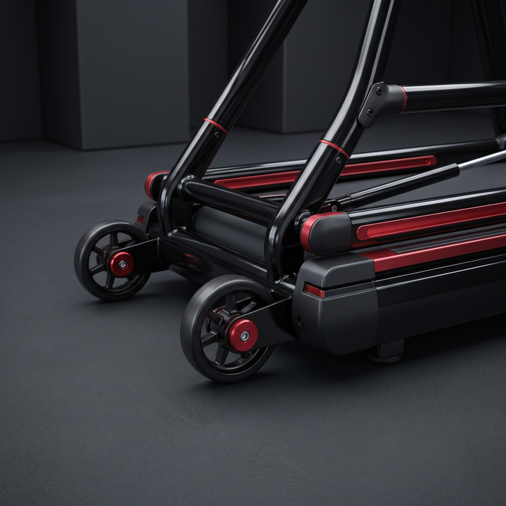 PHYSIOATHLETX Foldable Treadmill - Transport Wheels Detail