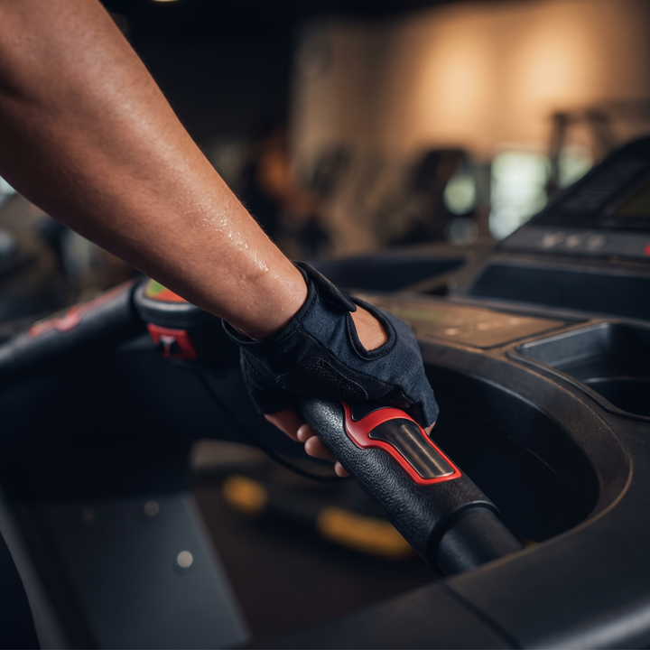 PHYSIOATHLETX Foldable Treadmill - Support Handle Grip Detail