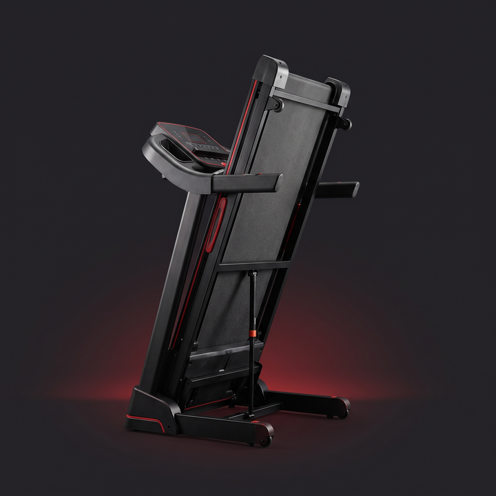 PHYSIOATHLETX Foldable Treadmill - Folded Compact Storage