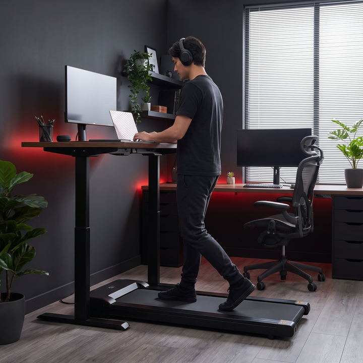 PHYSIOATHLETX Foldable Treadmill - Walking Pad Mode Under Standing Desk