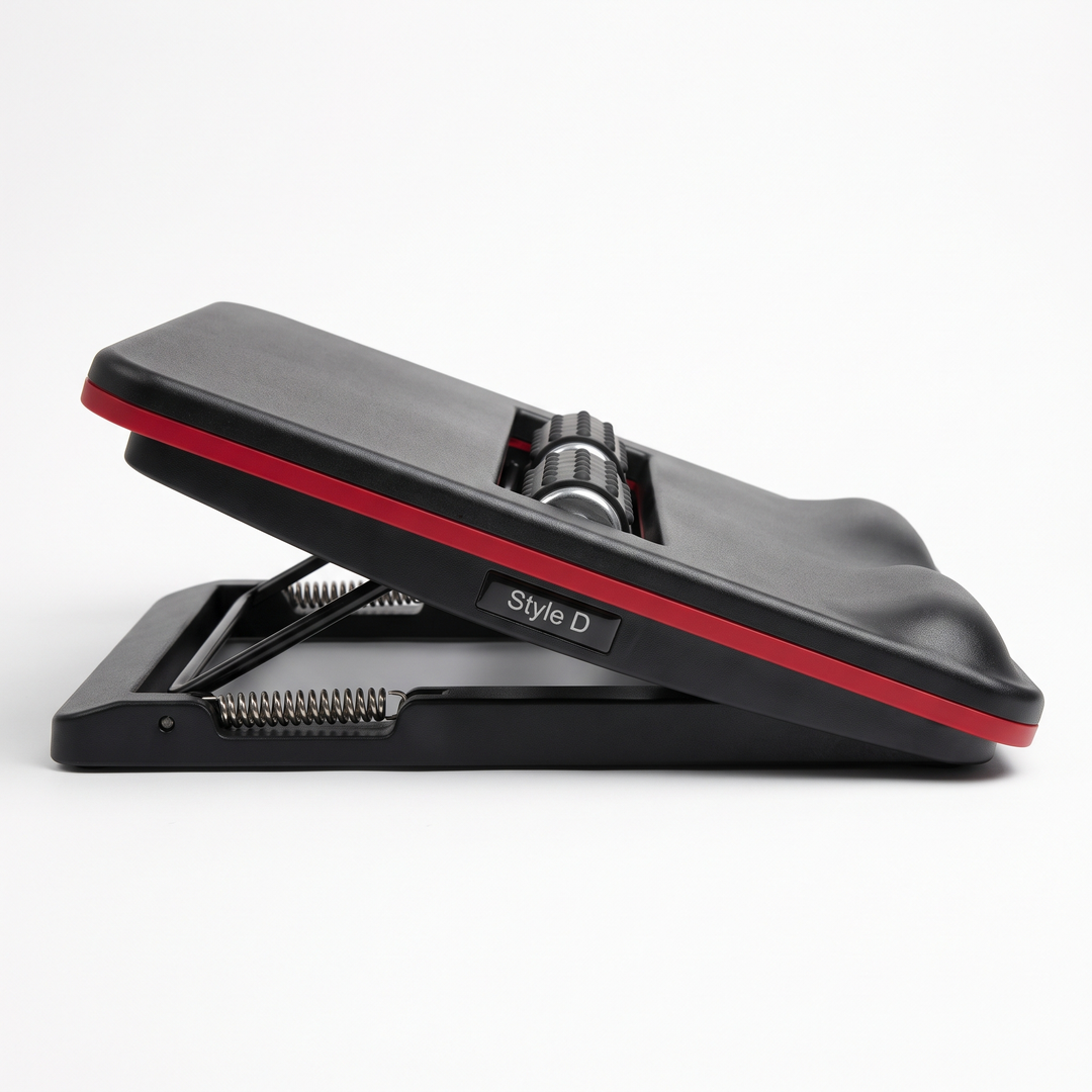 Ergonomic Under Desk Foot Rest Style D Side View Tilt Mechanism