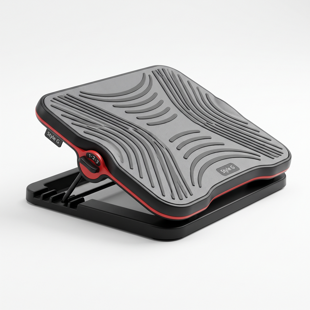 Ergonomic Under Desk Foot Rest for Office Comfort - Style G Adjustable Height Design