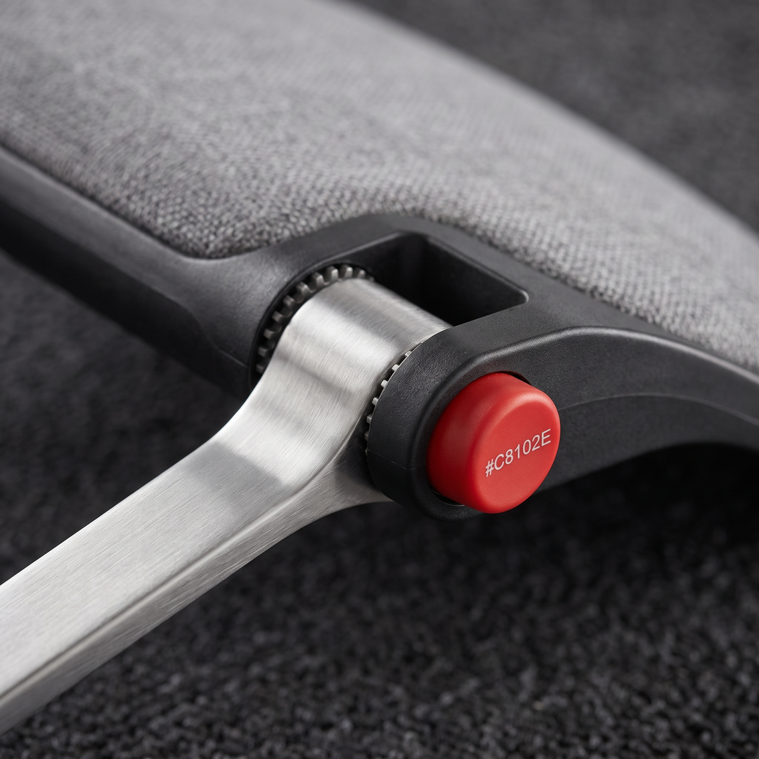 Ergonomic Under Desk Foot Rest Style G Height Adjustment Lever Detail