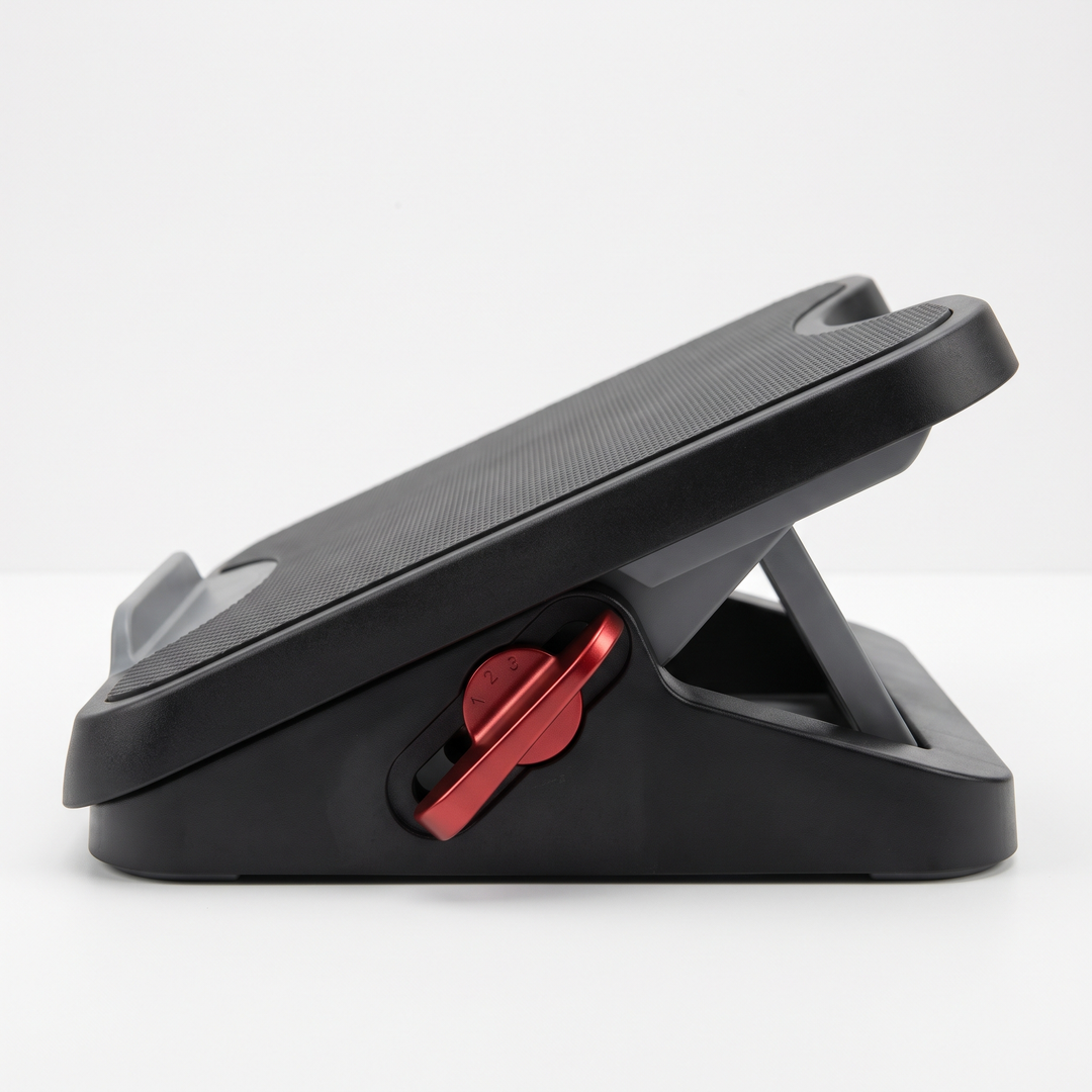 Ergonomic Under Desk Foot Rest Style G Side View Height Lever