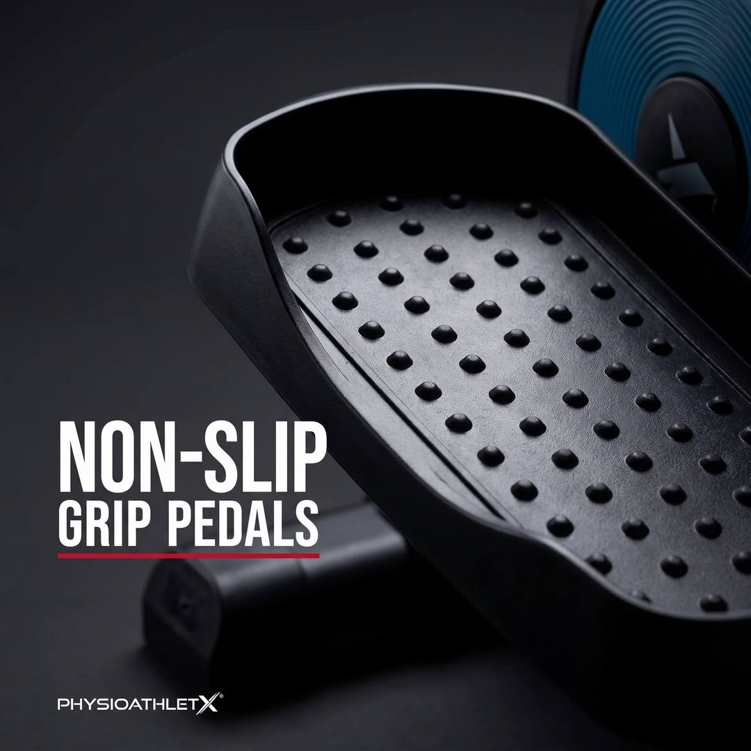 PHYSIOATHLETX Under Desk Elliptical Machine non-slip grip pedals feature
