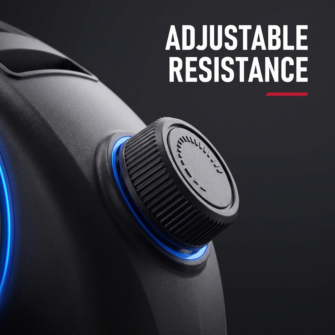 PHYSIOATHLETX Under Desk Elliptical Machine adjustable resistance dial feature