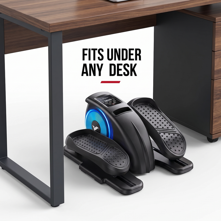 PHYSIOATHLETX Under Desk Elliptical Machine fits under any desk feature