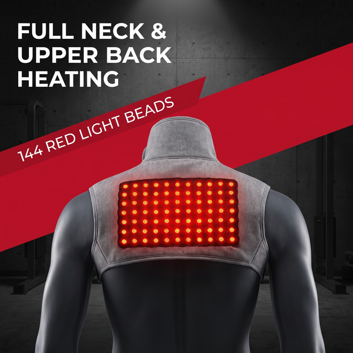 Weighted Heating Pad for Neck Shoulders Back Pain Relief 3 Heat Settings Electric Heat Pad Physiotherapy Recovery Home Use Gift for Women Men - Back View Coverage