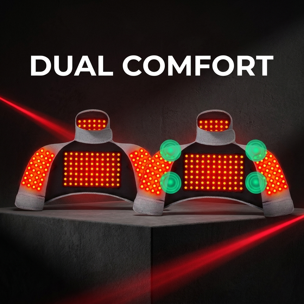 Weighted Heating Pad for Neck Shoulders Back Pain Relief 3 Heat Settings Electric Heat Pad Physiotherapy Recovery Home Use Gift for Women Men - Heating and Massage Variants