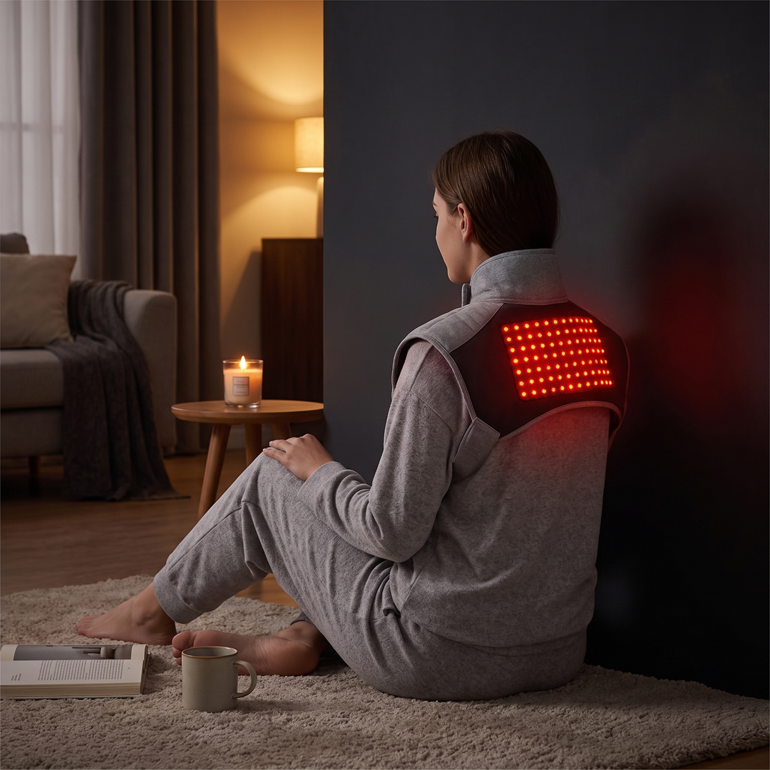 Weighted Heating Pad for Neck Shoulders Back Pain Relief 3 Heat Settings Electric Heat Pad Physiotherapy Recovery Home Use Gift for Women Men - Evening Wind-Down Lifestyle