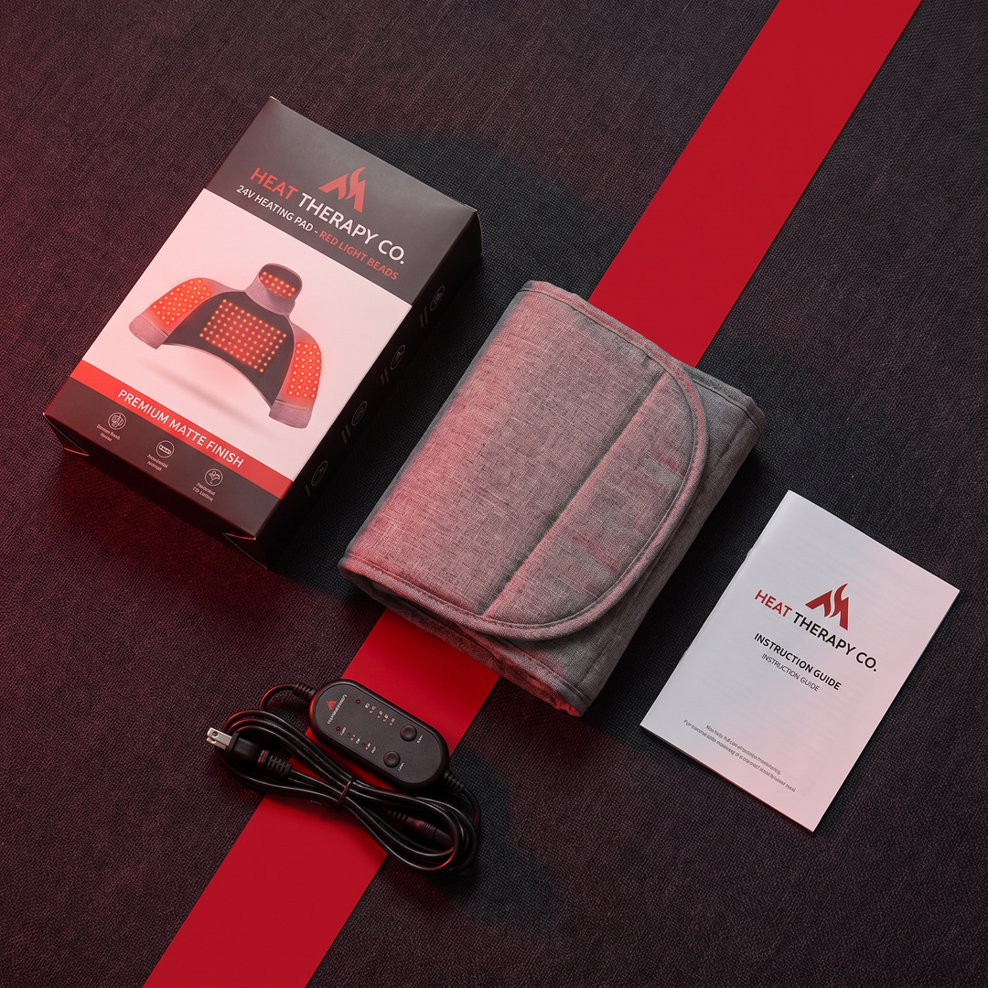 Weighted Heating Pad for Neck Shoulders Back Pain Relief 3 Heat Settings Electric Heat Pad Physiotherapy Recovery Home Use Gift for Women Men - Packaging Flat Lay